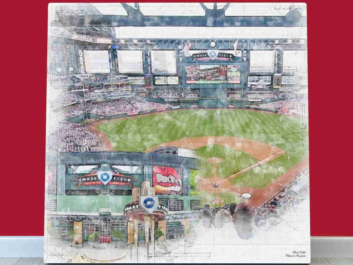 Chase Field Print - Arizona Diamondbacks Baseball Stadium Art