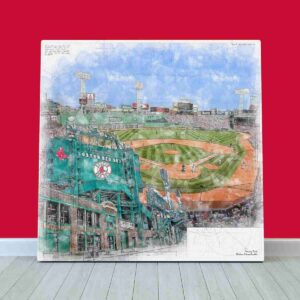 Fenway Park Print, Boston Red Sox Wall Art, Baseball Stadium Art