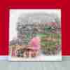Angel Stadium Print, Artist Drawn Baseball Stadium, Los Angeles Angels Baseball