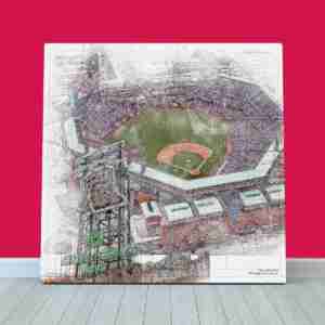Citizens Bank Park Print, Philadelphia Phillies Wall Art, Baseball Stadium Art
