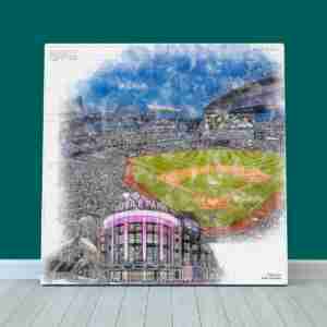T-Mobile Park Print, Seattle Mariners Wall Art, Baseball Stadium Art