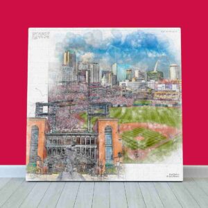 Busch Stadium Print, St. Louis Cardinals Wall Art, Baseball Stadium Art