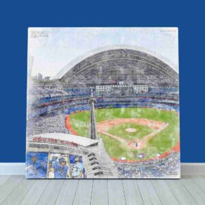 Rogers Centre Print, Toronto Blue Jays Wall Art, Baseball Stadium Art