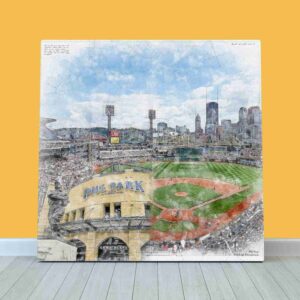 PNC Park Print, Pittsburgh Pirates Wall Art, Baseball Stadium Art