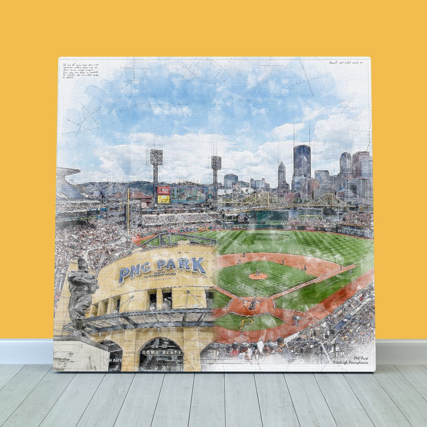 PNC Park Print - Pittsburgh Pirates Baseball Stadium Art