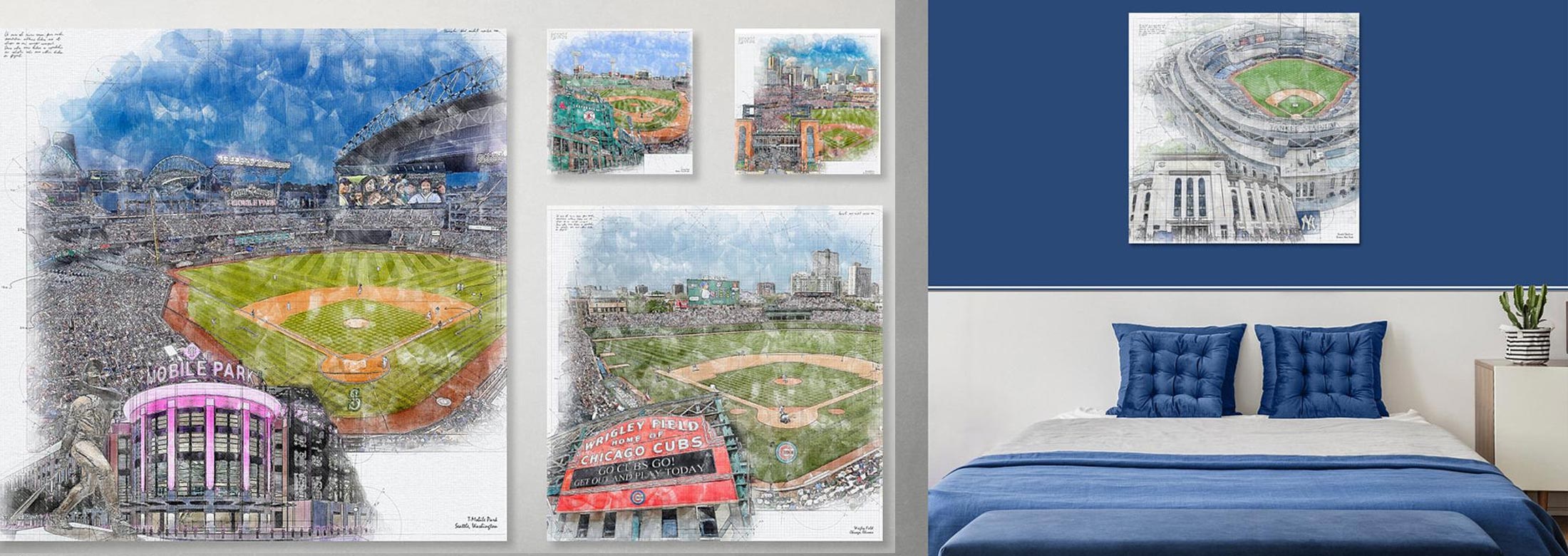 Baseball Stadium Architecture Sketch Series