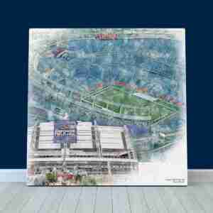 Empower Field at Mile High Print, Denver Broncos Wall Art, Football Stadium Art