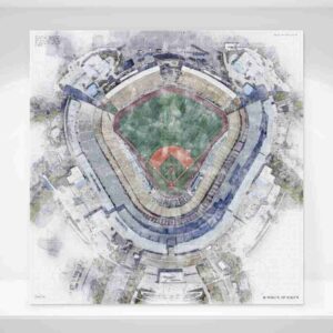 Dodger Stadium Aerial Print, Los Angeles Dodgers Wall Art, Baseball Stadium Art