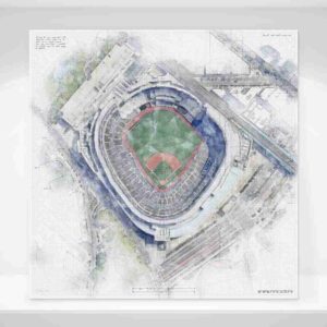 Yankee Stadium Aerial Print, New York Yankees Wall Art, Baseball Stadium Art