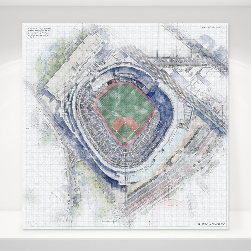 drawing yankee stadium outline