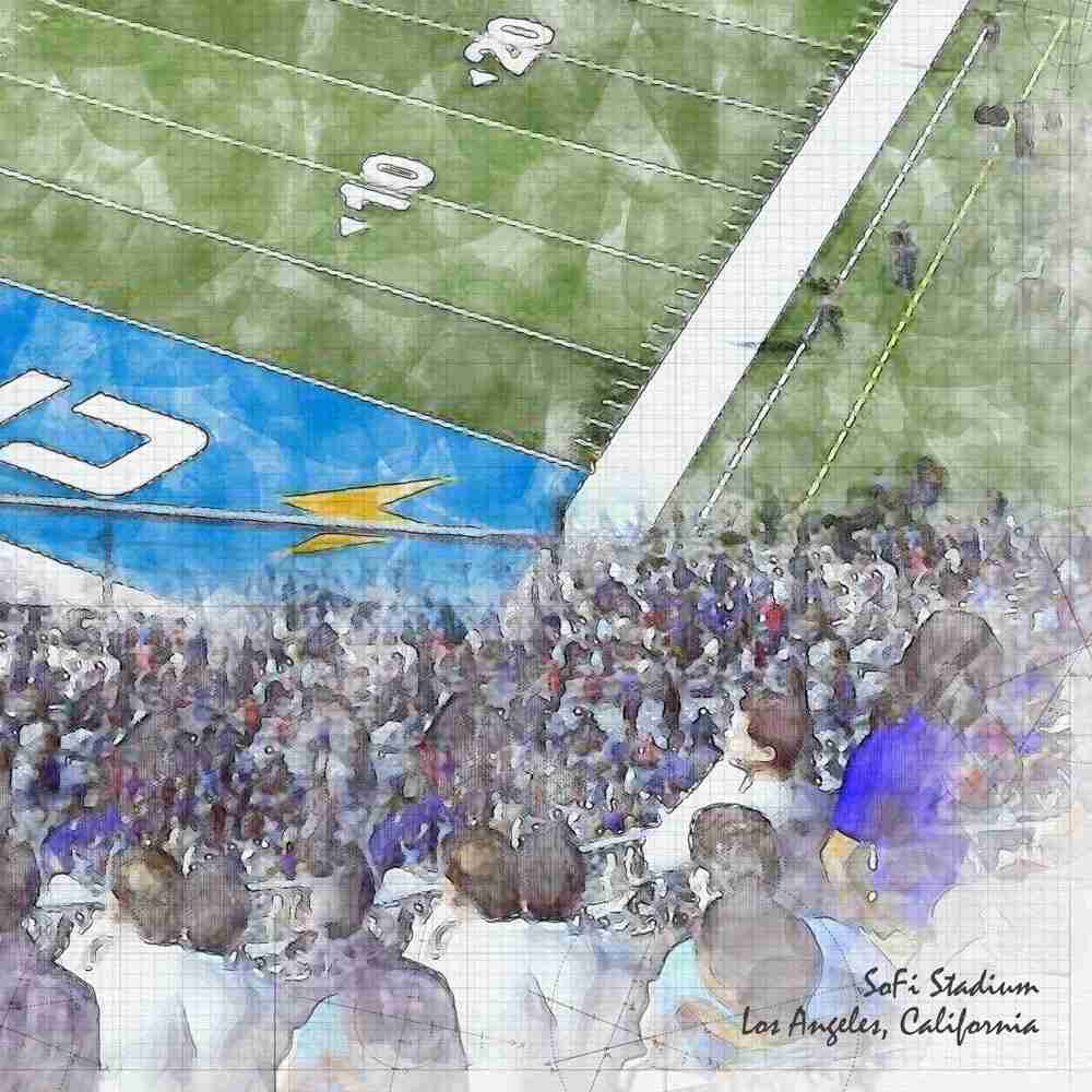 close-nfl-lac-03 SoFi Stadium, Los Angeles, California, Los Angeles Chargers Football