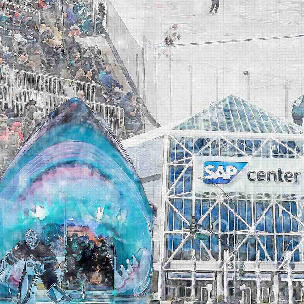 close-nhl-sj-01 SAP Center at San Jose, San Jose, California, San Jose Sharks Hockey