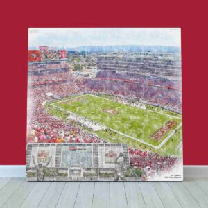 Levi's Stadium Print, San Francisco 49ers Wall Art, Football Stadium Art