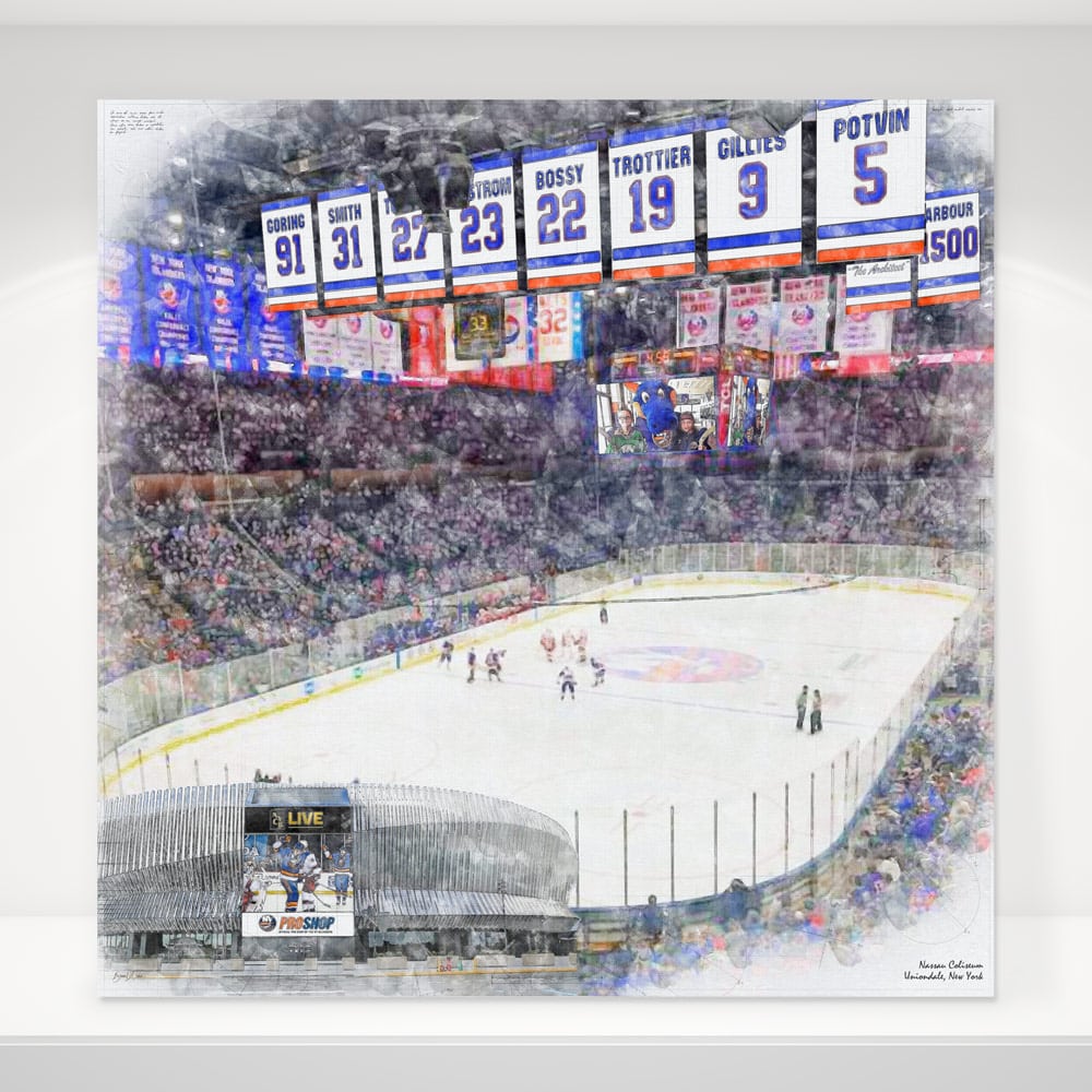  ArtsyCanvas New Jersey - Prudential Center - Hockey Arenas -  18x24 Matte Poster Print Wall Art: Posters & Prints
