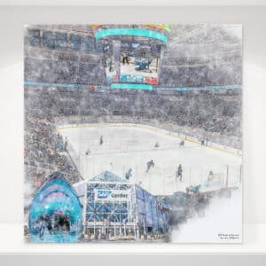 UBS Arena Canvas / Print Artist Drawn Hockey Arena New York 