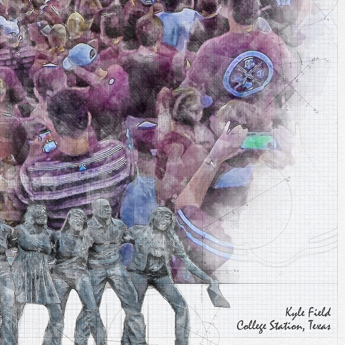 close-ncaa-texas-am-03 Kyle Field, College Station, Texas, Texas A&M Aggies College Football