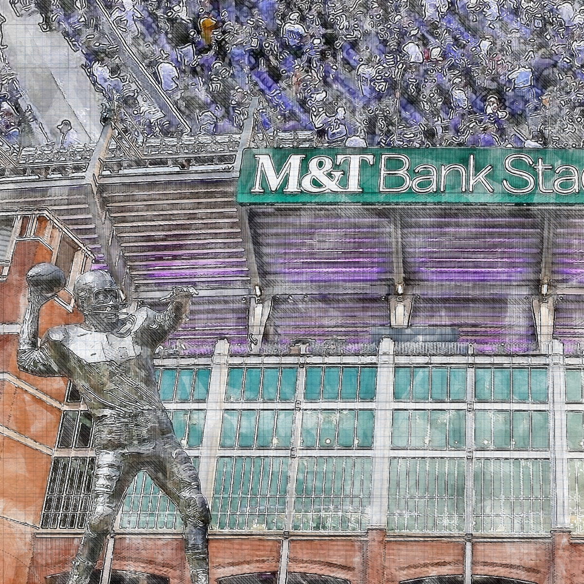 close-nfl-bal-01 M&T Bank Stadium, Baltimore, Maryland, Baltimore Ravens Football