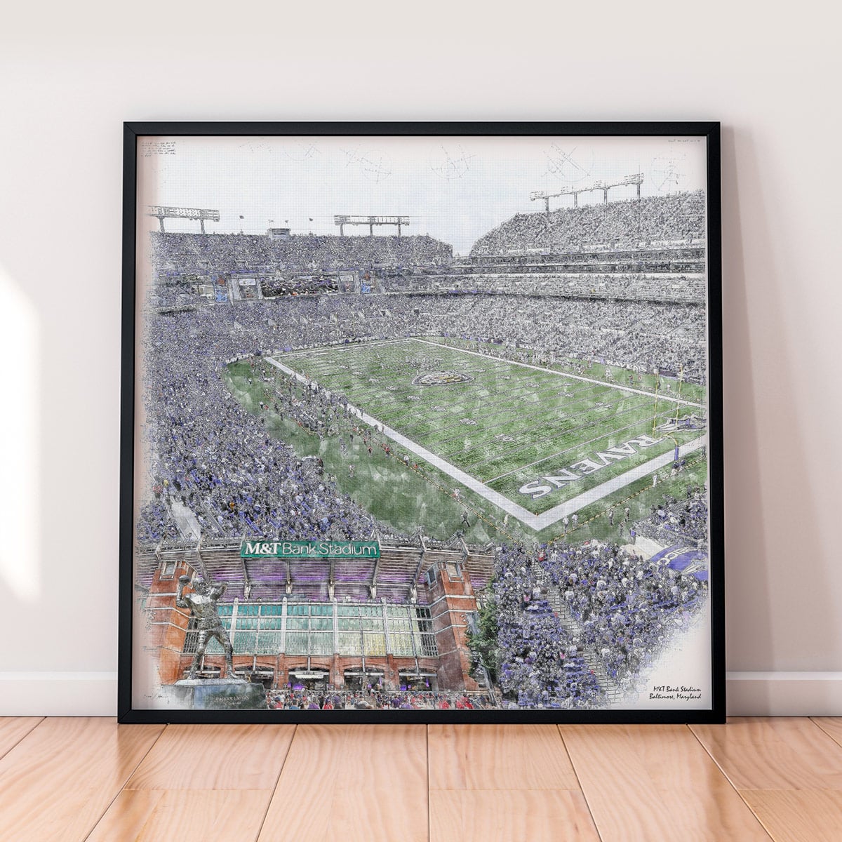 floor-print-nfl-bal M&T Bank Stadium, Baltimore, Maryland, Baltimore Ravens Football
