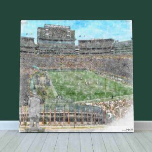 Lambeau Field Print, Green Bay Packers Wall Art, Football Stadium Art