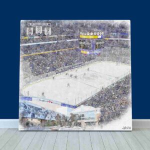 KeyBank Center Print, Buffalo Sabres Wall Art, Hockey Arena Art