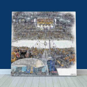 Bridgestone Arena Print, Nashville Predators Wall Art, Hockey Arena Art