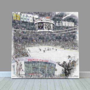 STAPLES Center Print, Los Angeles Kings Wall Art, Hockey Arena Art