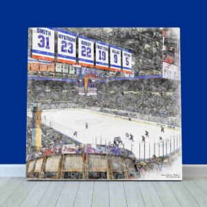 Nassau Coliseum "The Barn" Print, New York Islanders Wall Art, Historic Hockey Arena Art