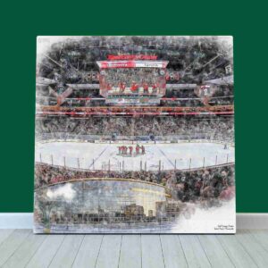 Xcel Energy Center Print, Minnesota Wild Wall Art, Hockey Arena Art