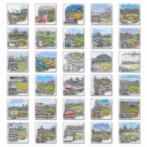 All 30 Modern Day Baseball Stadiums Print Wall Art Value Bundle