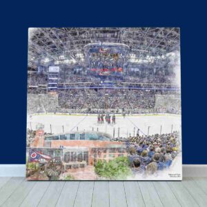 Nationwide Arena Print, Columbus Blue Jackets Wall Art, Hockey Arena Art