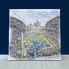 Lumen Field Print, Artist Drawn Football Stadium, Seattle Seahawks Football