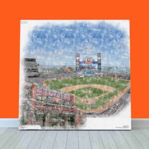 Oracle Park Print, San Francisco Giants Wall Art, Baseball Stadium Art