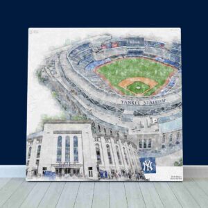 Yankee Stadium Print, New York Yankees Wall Art, Baseball Stadium Art