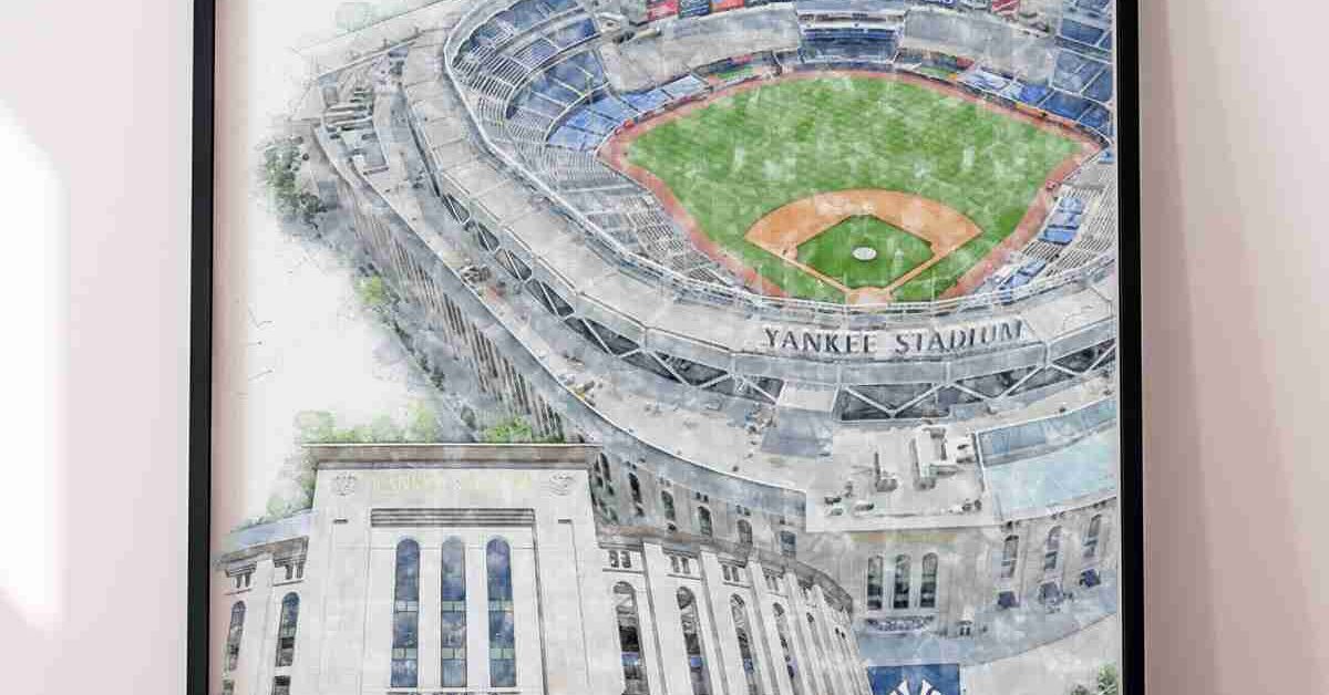 Yankee Stadium Print - New York Yankees Baseball Stadium Art