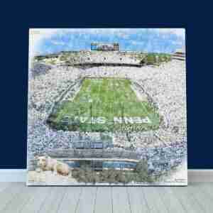 Beaver Stadium Print, Penn State Nittany Lions Wall Art, College Football Stadium Art