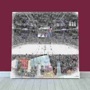 Ball Arena Print, Colorado Avalanche Wall Art, Hockey Arena Art