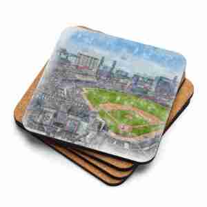 Truist Park Coaster, Atlanta Braves Baseball, Cork-Backed Drink Coaster