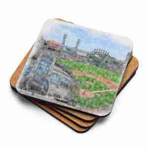 Guaranteed Rate Field Coaster, Chicago White Sox Baseball, Cork-Backed Drink Coaster