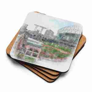 Minute Maid Park Coaster, Houston Astros Baseball, Cork-Backed Drink Coaster