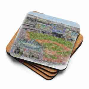 American Family Field Coaster, Milwaukee Brewers Baseball, Cork-Backed Drink Coaster