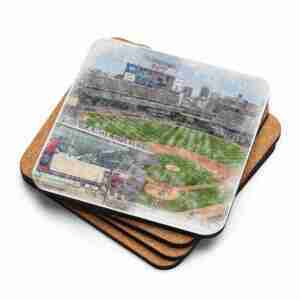 Target Field Coaster, Minnesota Twins Baseball, Cork-Backed Drink Coaster