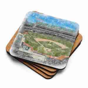 Oakland Coliseum Coaster, Oakland Athletics Baseball, Cork-Backed Drink Coaster