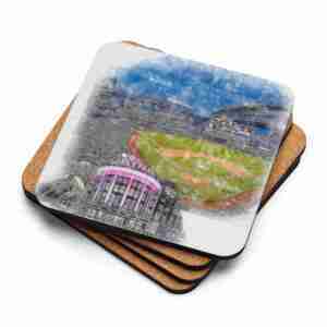 T-Mobile Park Coaster, Seattle Mariners Baseball, Cork-Backed Drink Coaster