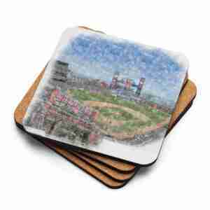 Oracle Park Coaster, San Francisco Giants Baseball, Cork-Backed Drink Coaster