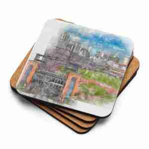 Busch Stadium Coaster, St. Louis Cardinals Baseball, Cork-Backed Drink Coaster