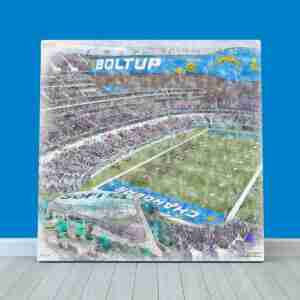SoFi Stadium Print, Los Angeles Chargers Wall Art, Football Stadium Art