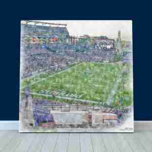 Gillette Stadium Print, New England Patriots Wall Art, Football Stadium Art