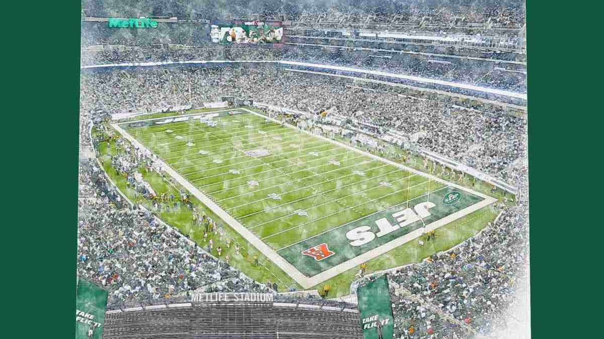 Meadowlands Stadium Wall Art - NY Jets & Giants 30x20" Gallery Wrapped Canvas | Ready To Hang
