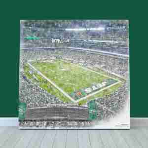 MetLife Stadium Print, New York Jets Wall Art, Football Stadium Art