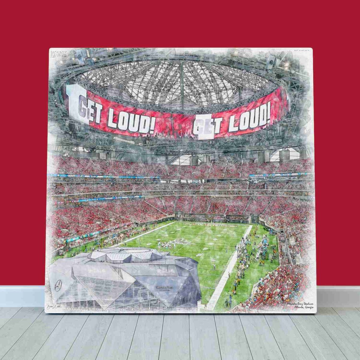 Mercedes-Benz Stadium Print / Canvas Wall Art, Atlanta Falcons 